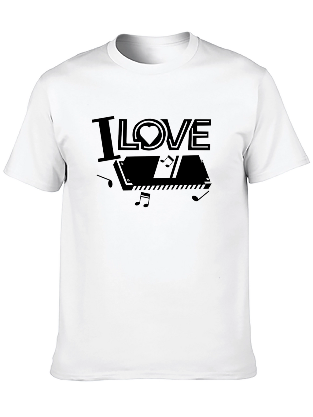 I Love Piano Graphic Tee - Musician Gift