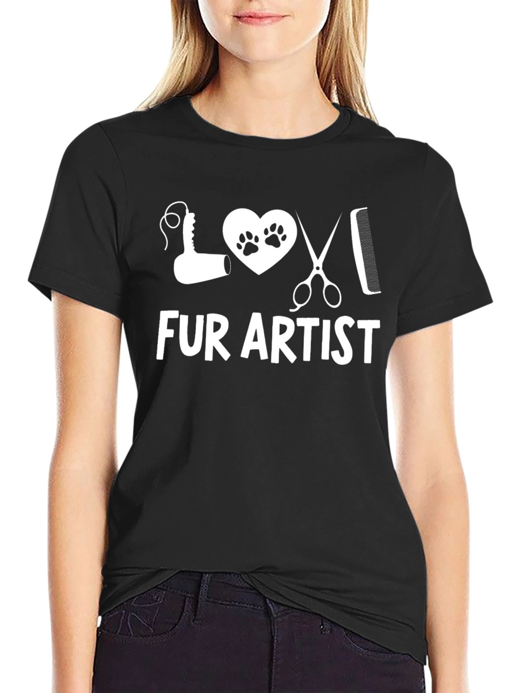 Fur Artist T-Shirt: Pet Groomer Tee