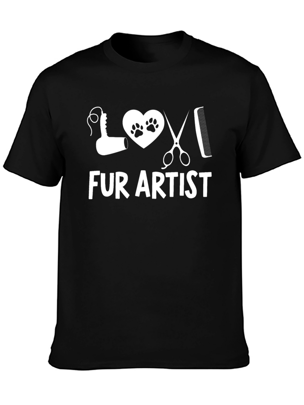 Fur Artist T-Shirt: Pet Groomer Tee