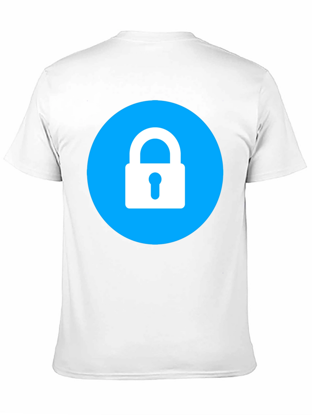 Secure Black T-Shirt - Lock Icon Design