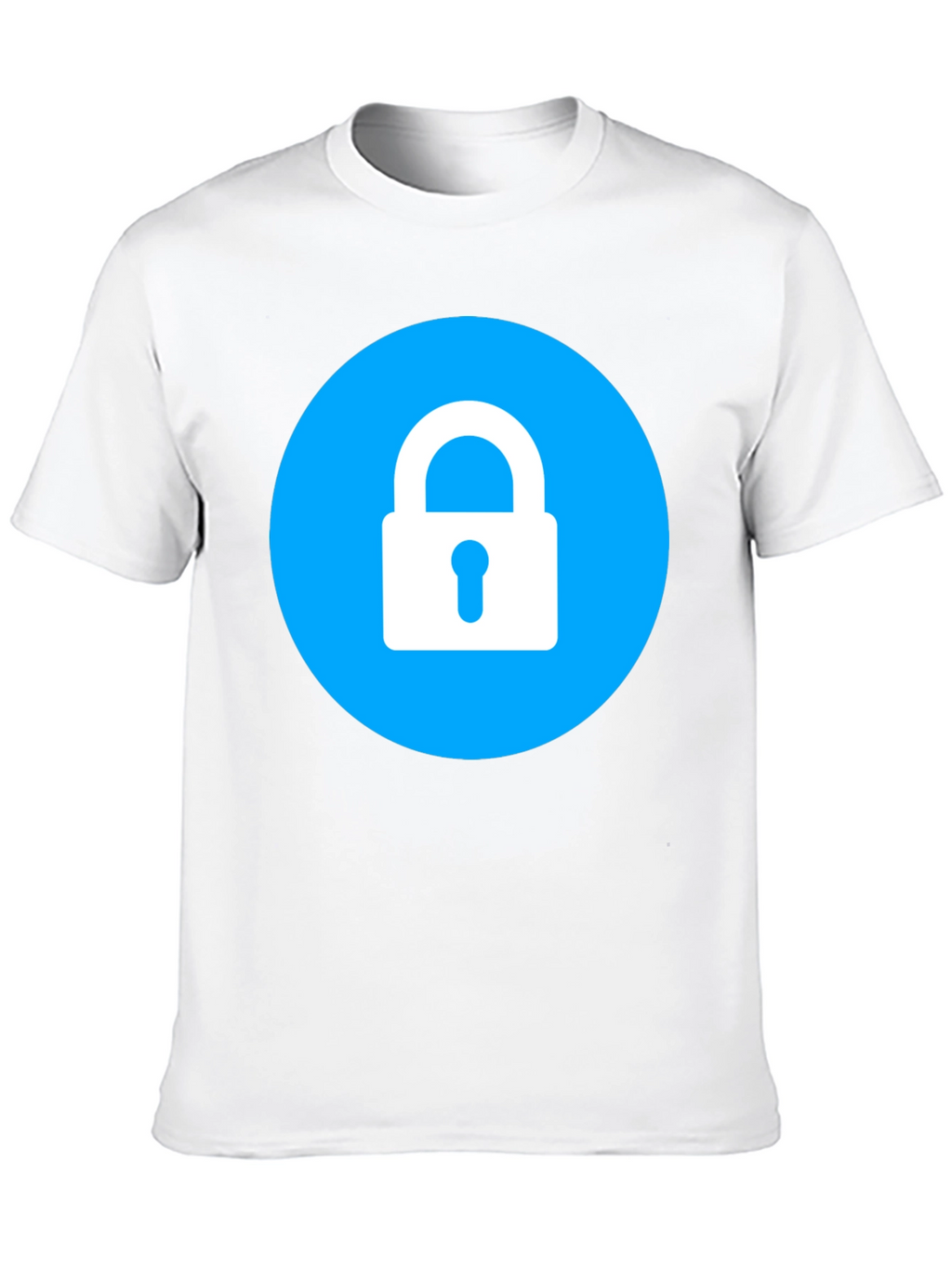 Secure Black T-Shirt - Lock Icon Design