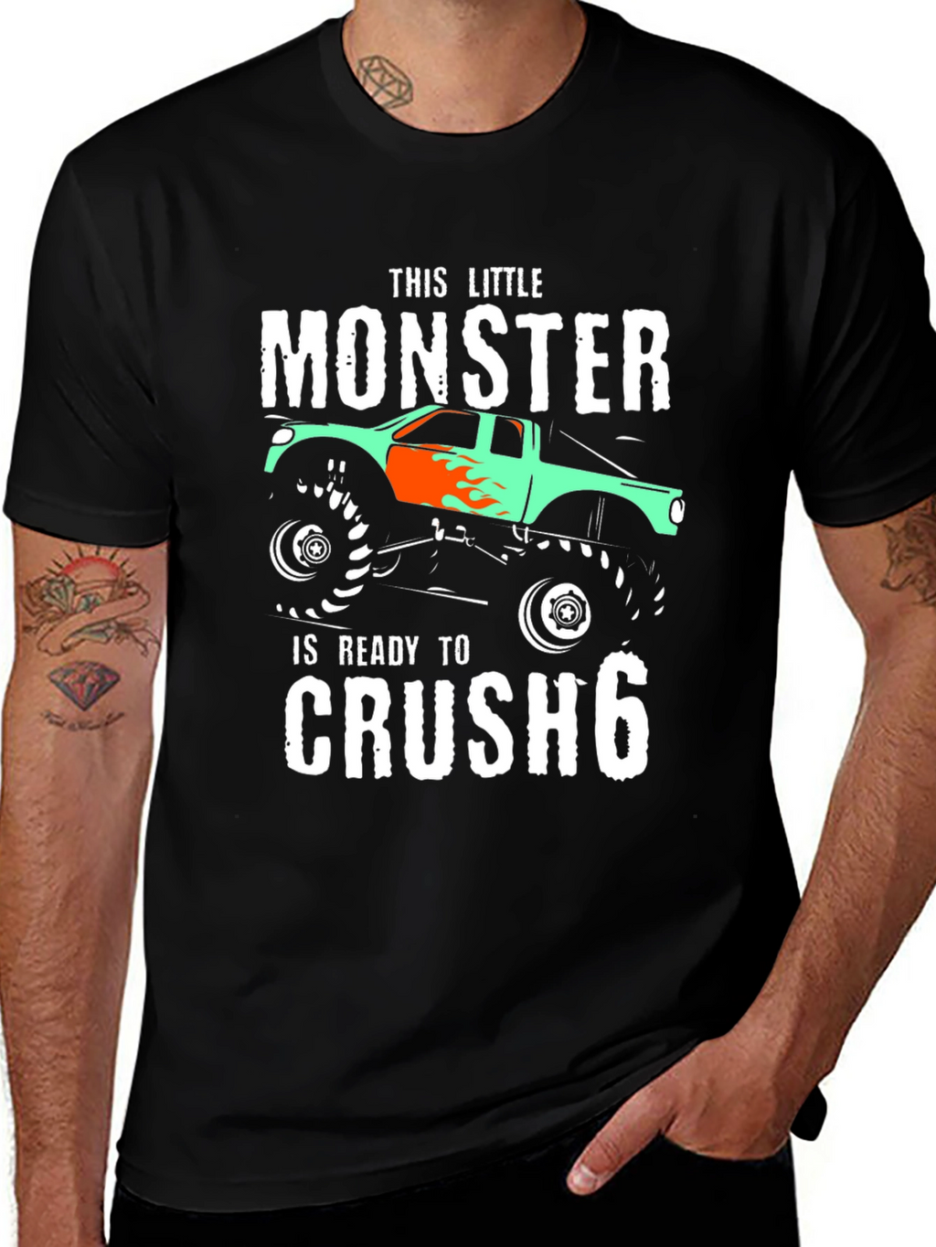 Monster Truck Birthday T-Shirt - Ready to Crush 6