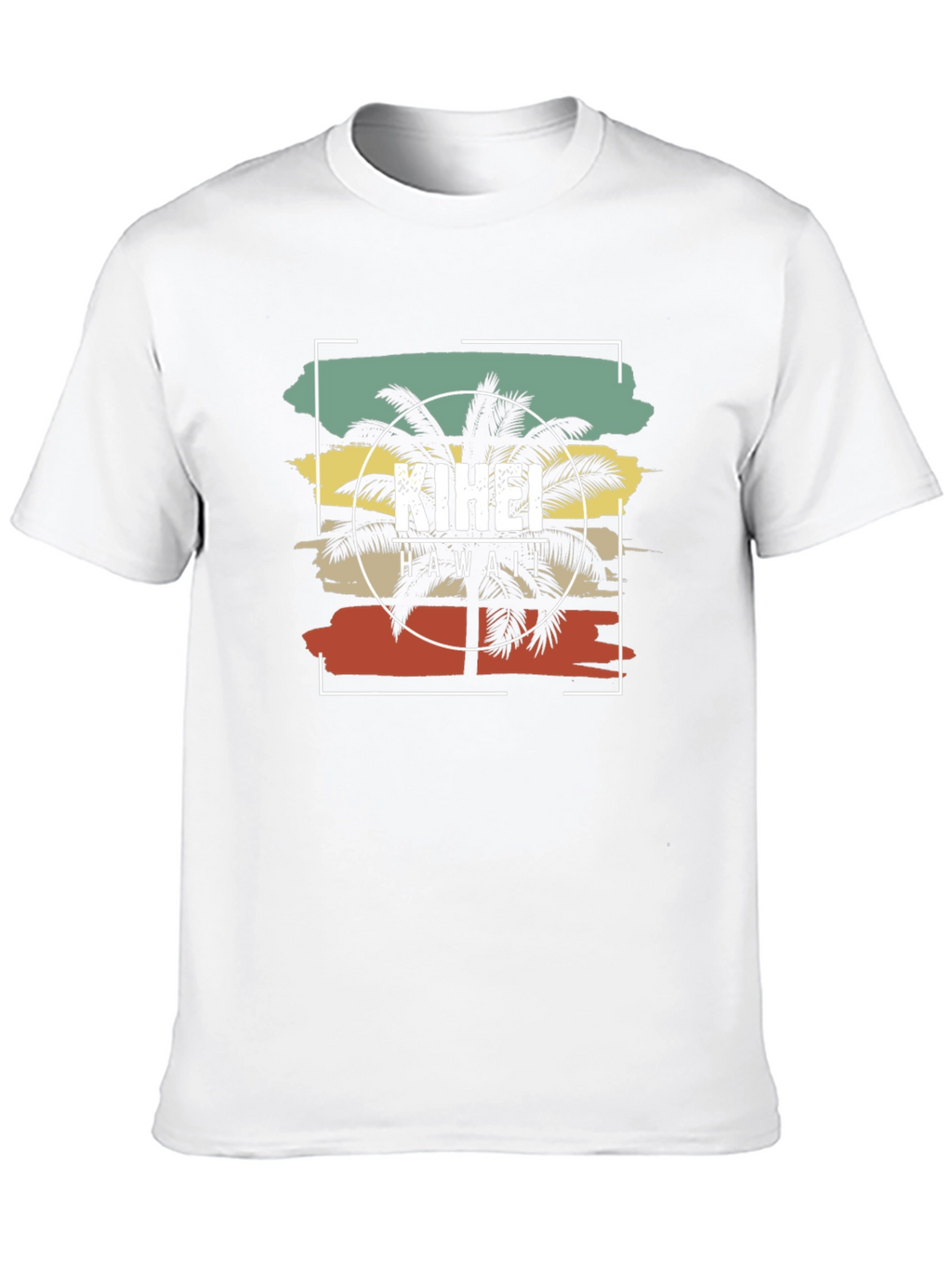 Kihei Hawaii Palm Tree Graphic Tee - Retro Style