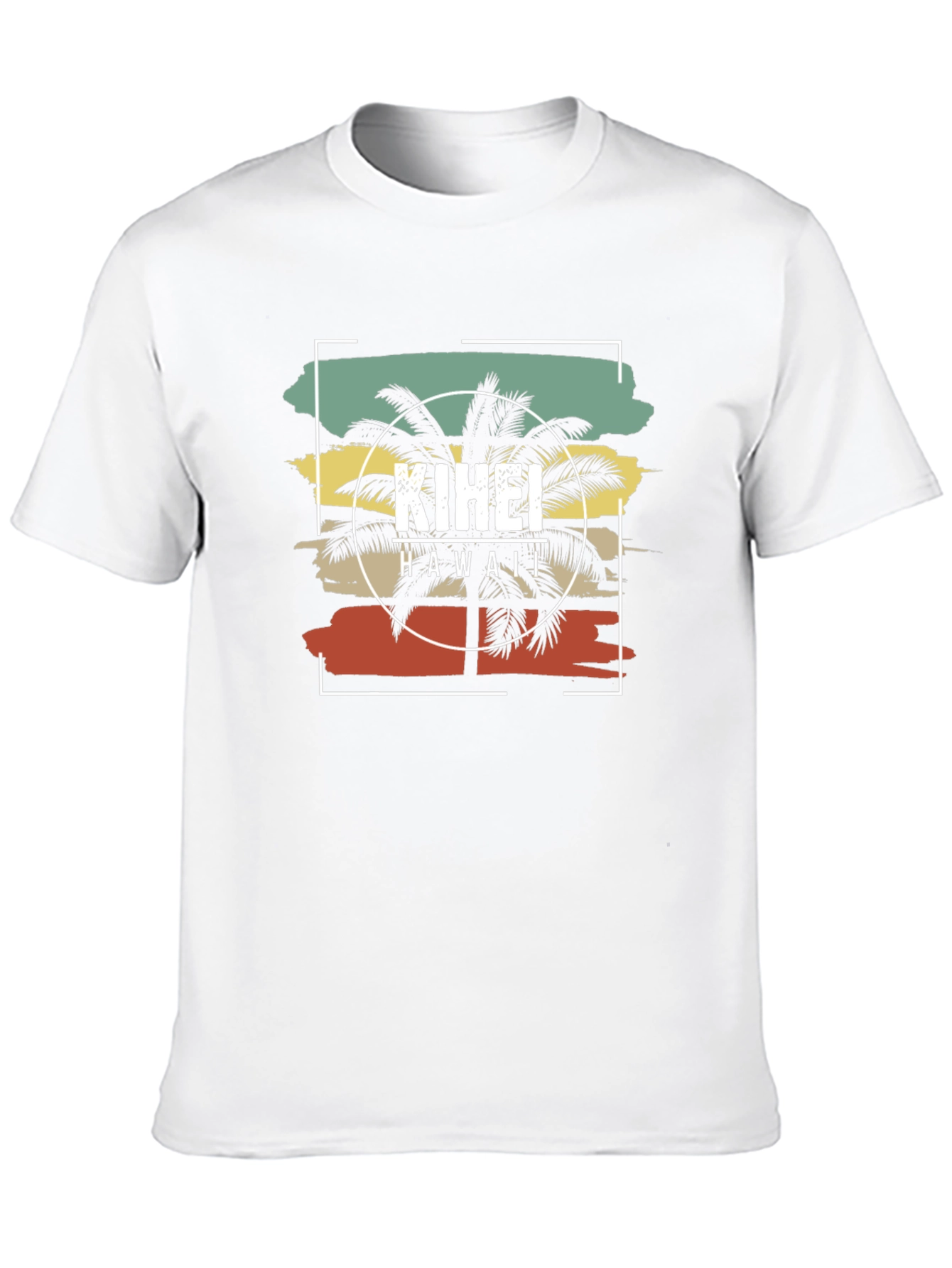Kihei Hawaii Palm Tree Graphic Tee - Retro Style