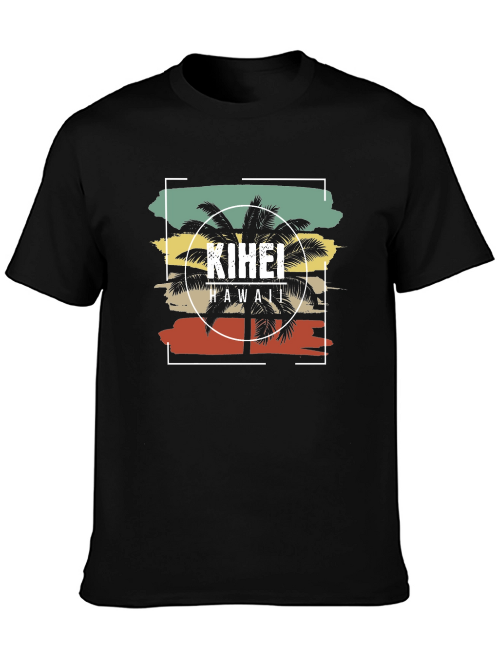 Kihei Hawaii Palm Tree Graphic Tee - Retro Style