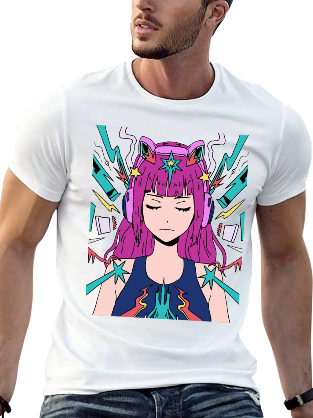 Anime Girl Graphic Tee - Cool Style
