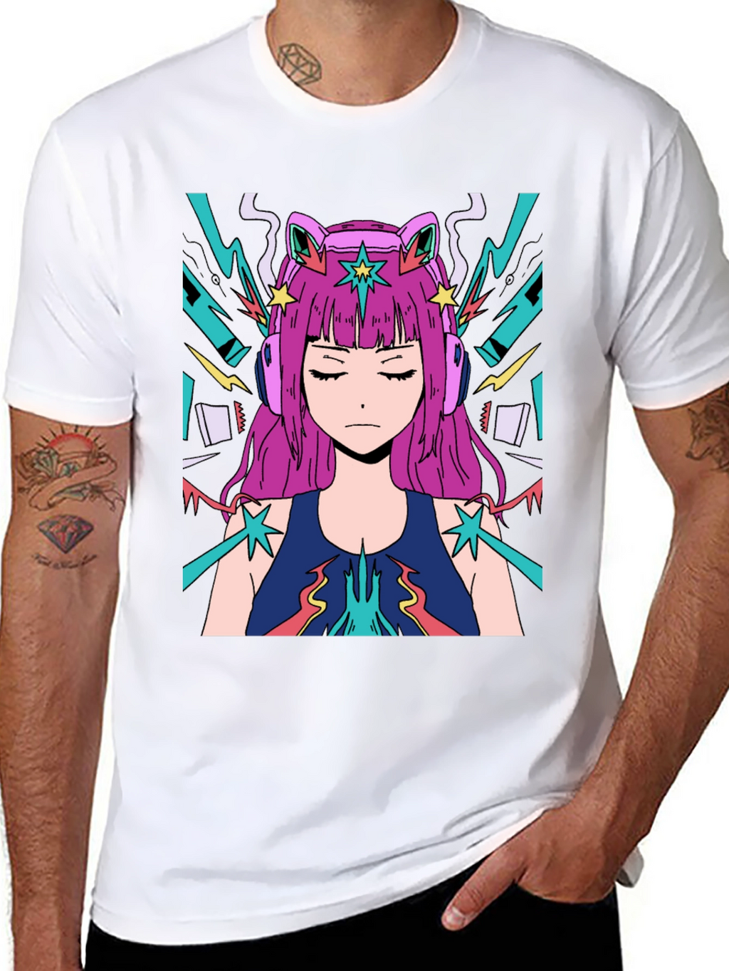 Anime Girl Graphic Tee - Cool Style