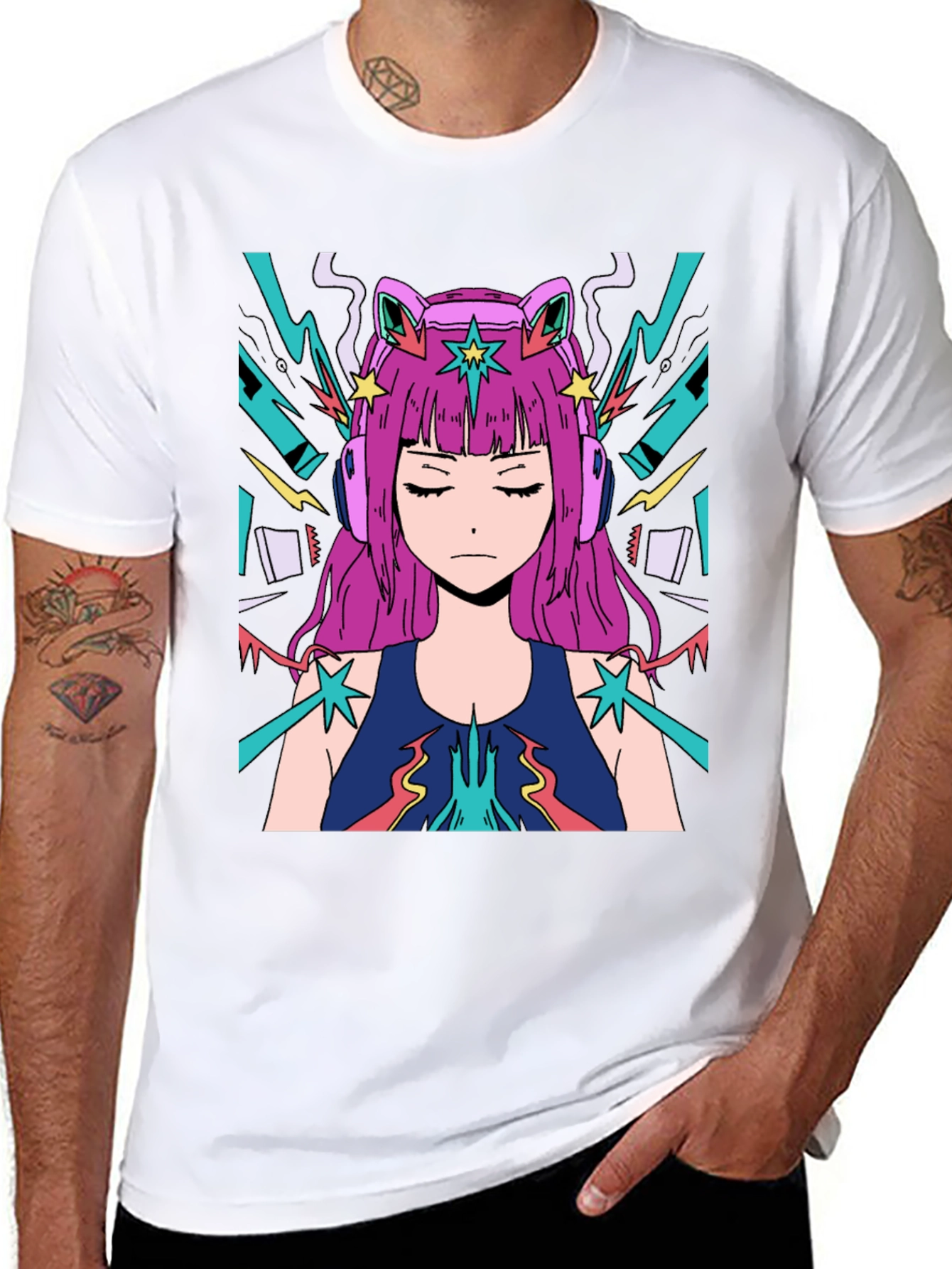 Anime Girl Graphic Tee - Cool Style