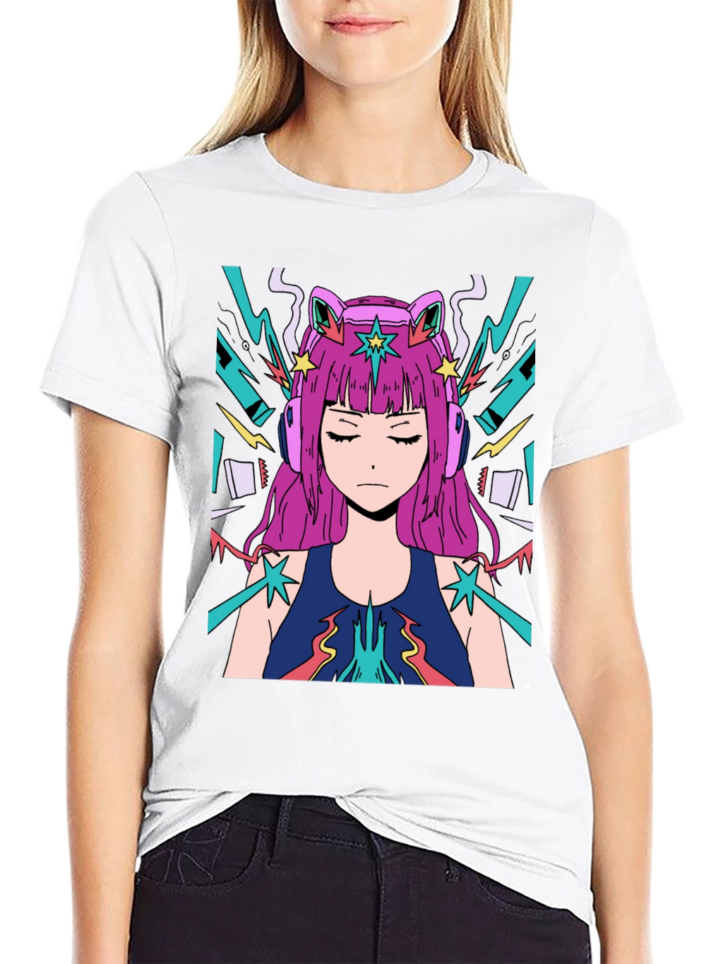 Anime Girl Graphic Tee - Cool Style