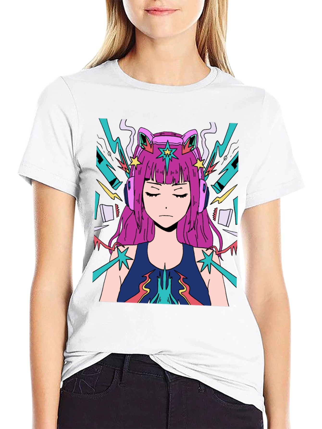 Anime Girl Graphic Tee - Cool Style