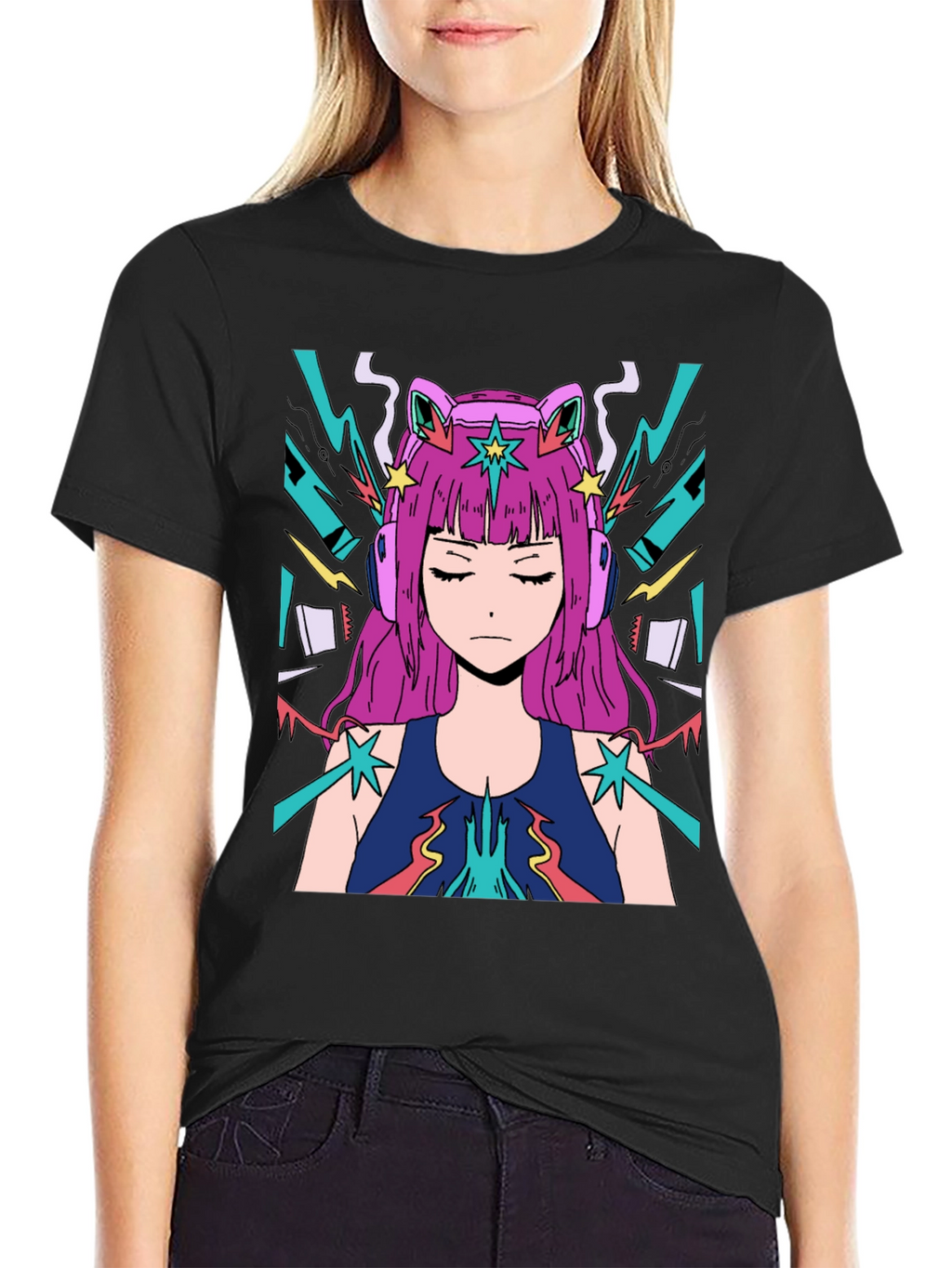 Anime Girl Graphic Tee - Cool Style