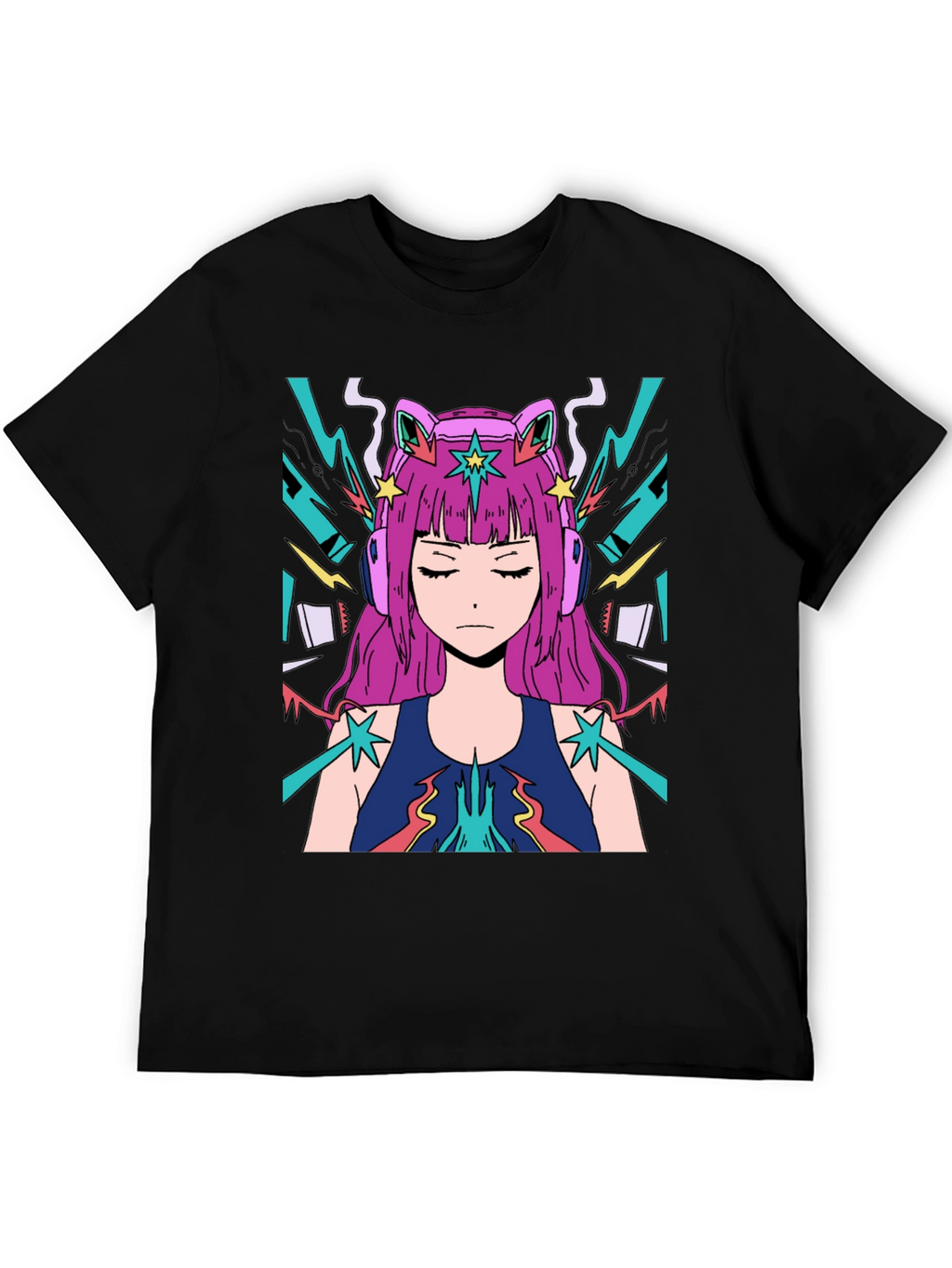Anime Girl Graphic Tee - Cool Style