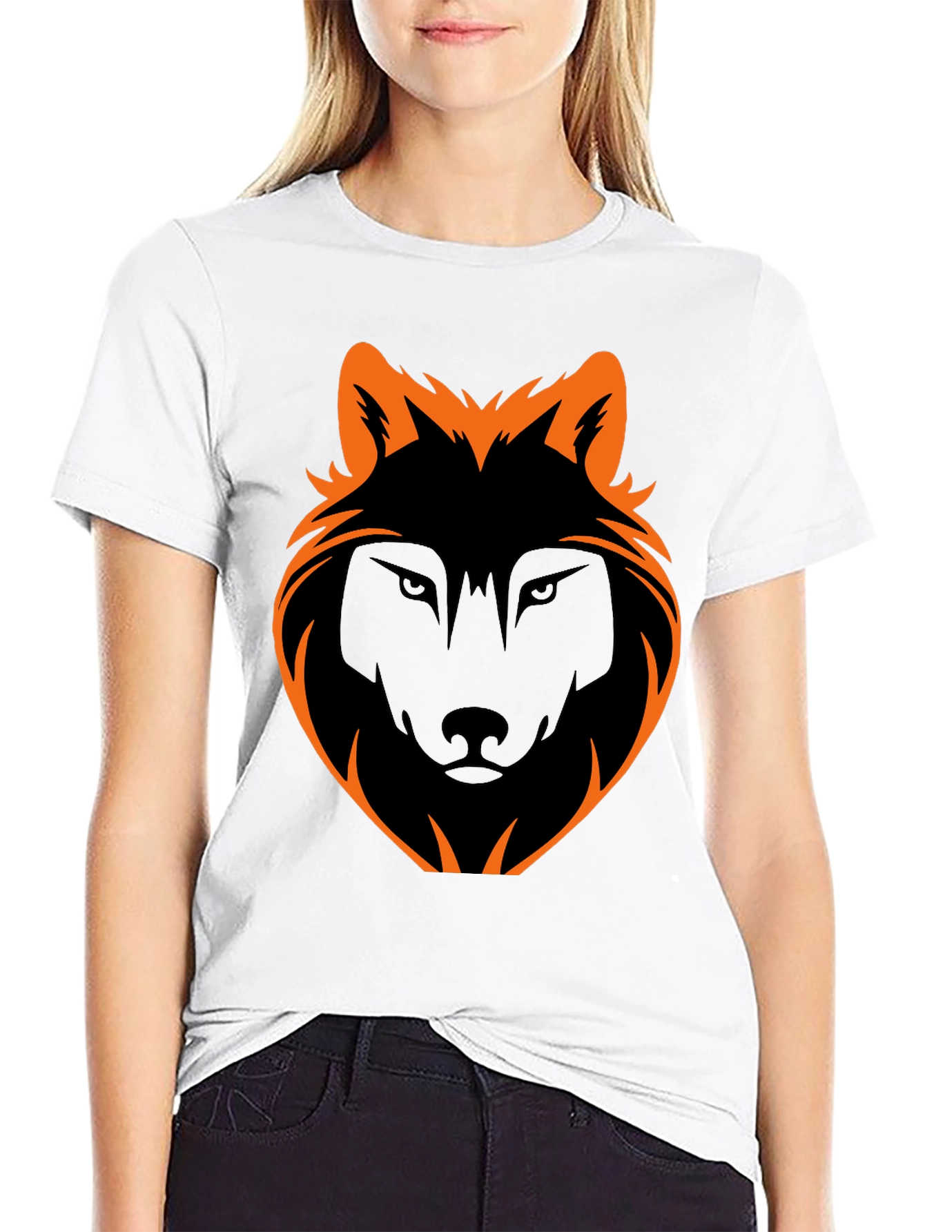 Black Wolf Graphic Tee - Stylish Mens Casual Shirt