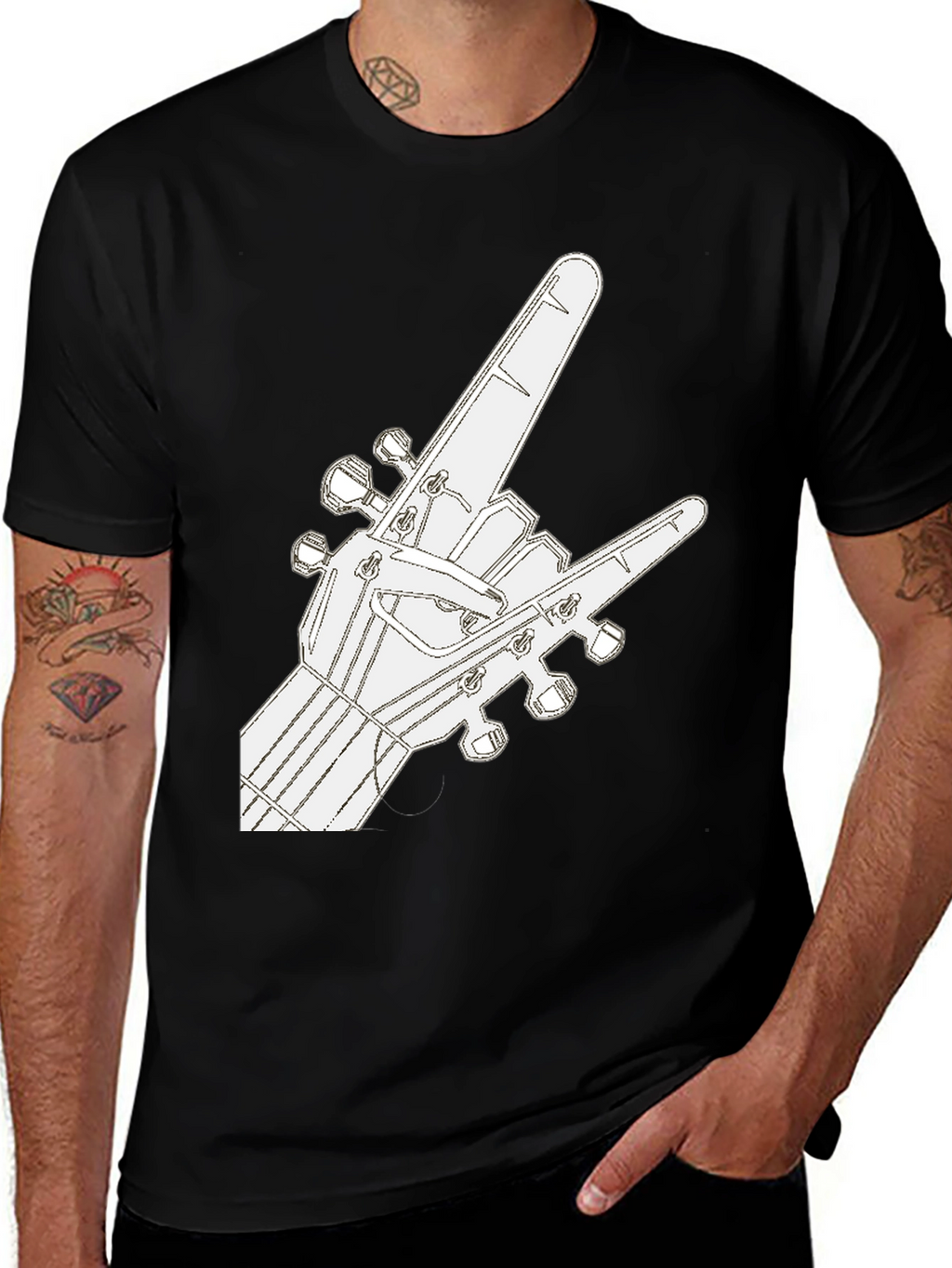 Rock On Guitar T-Shirt - Music Lover Tee