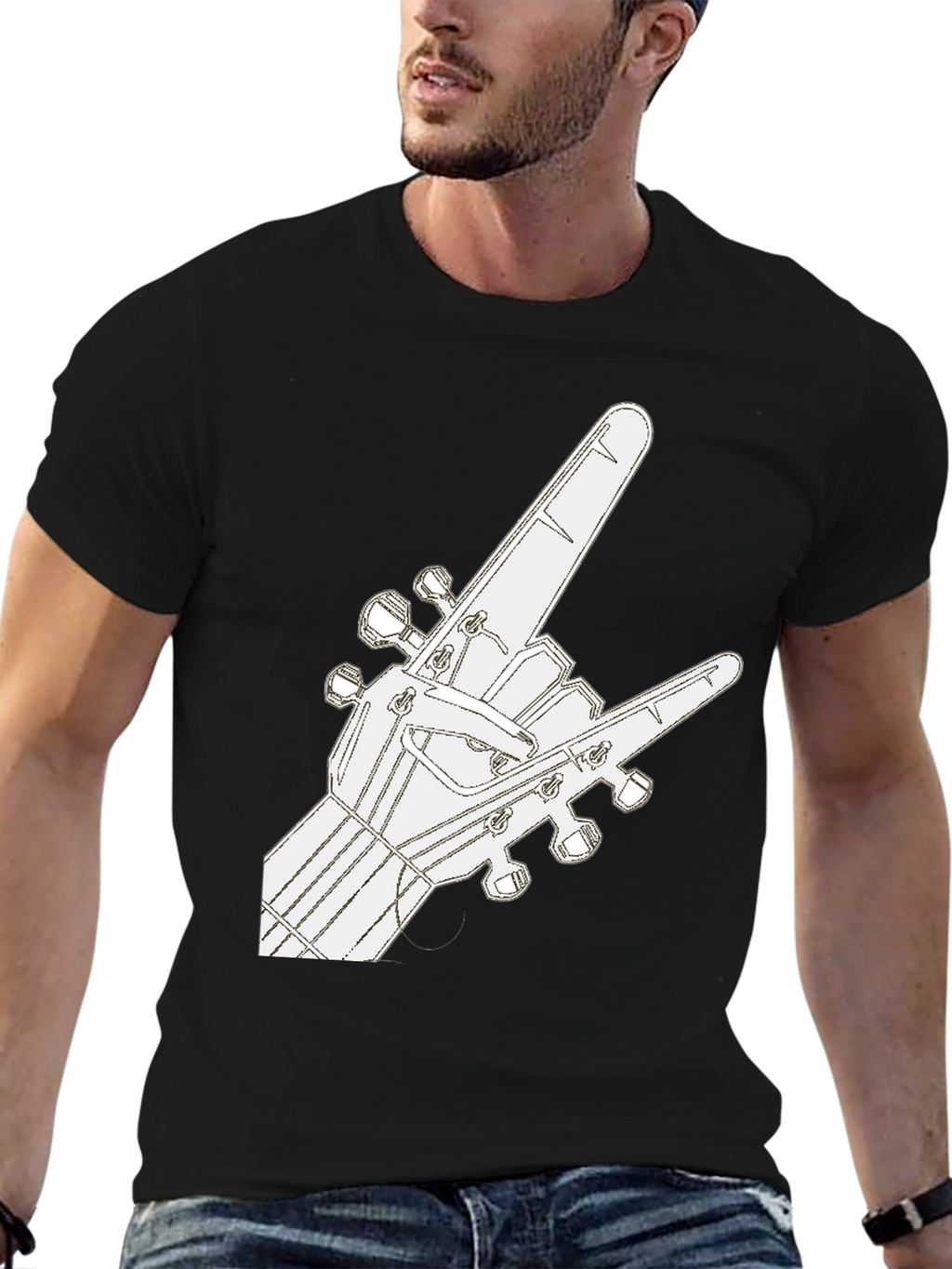 Rock On Guitar T-Shirt - Music Lover Tee