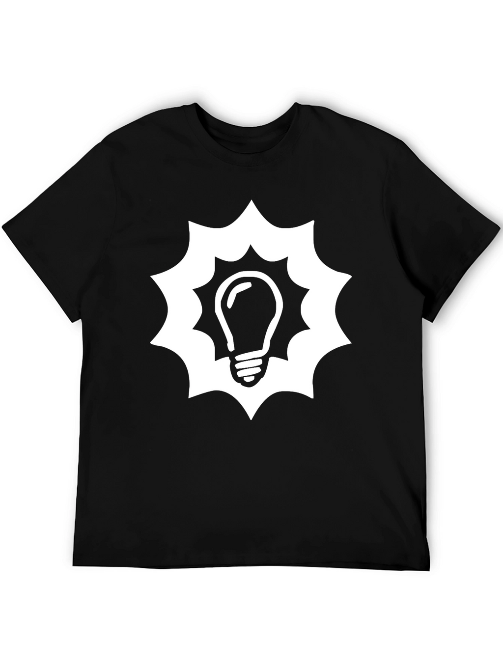 Idea Bulb Graphic T-Shirt - Black