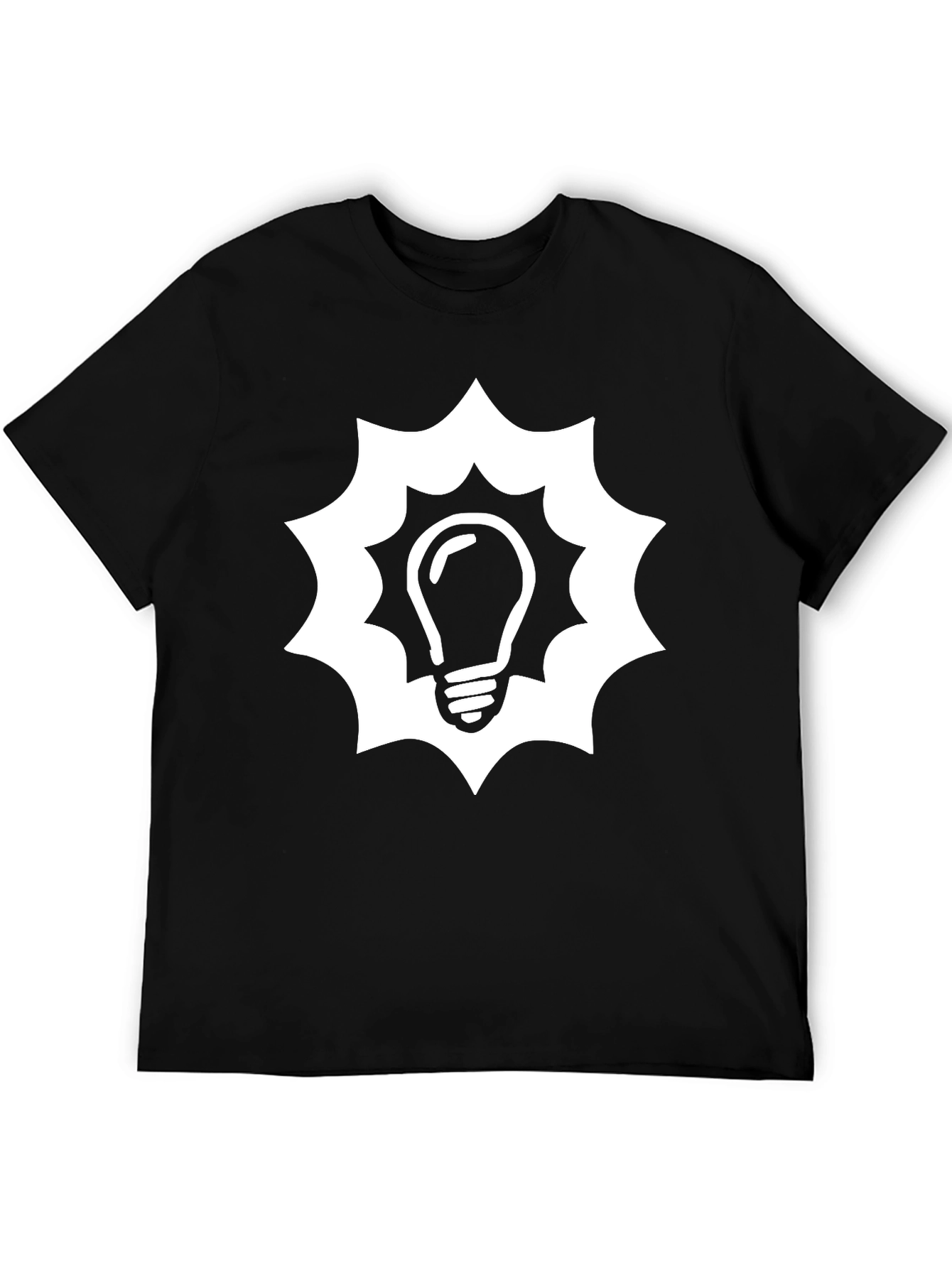 Idea Bulb Graphic T-Shirt - Black