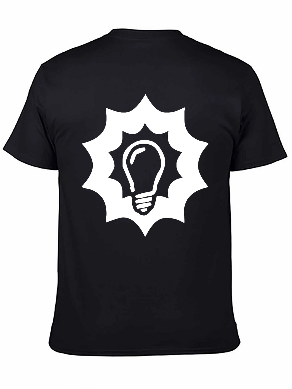 Idea Bulb Graphic T-Shirt - Black