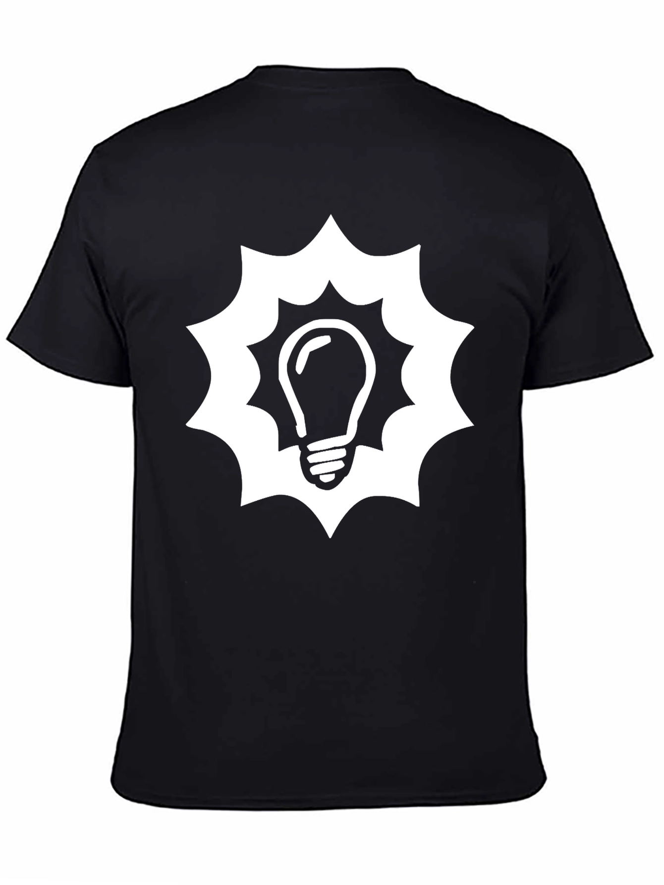 Idea Bulb Graphic T-Shirt - Black