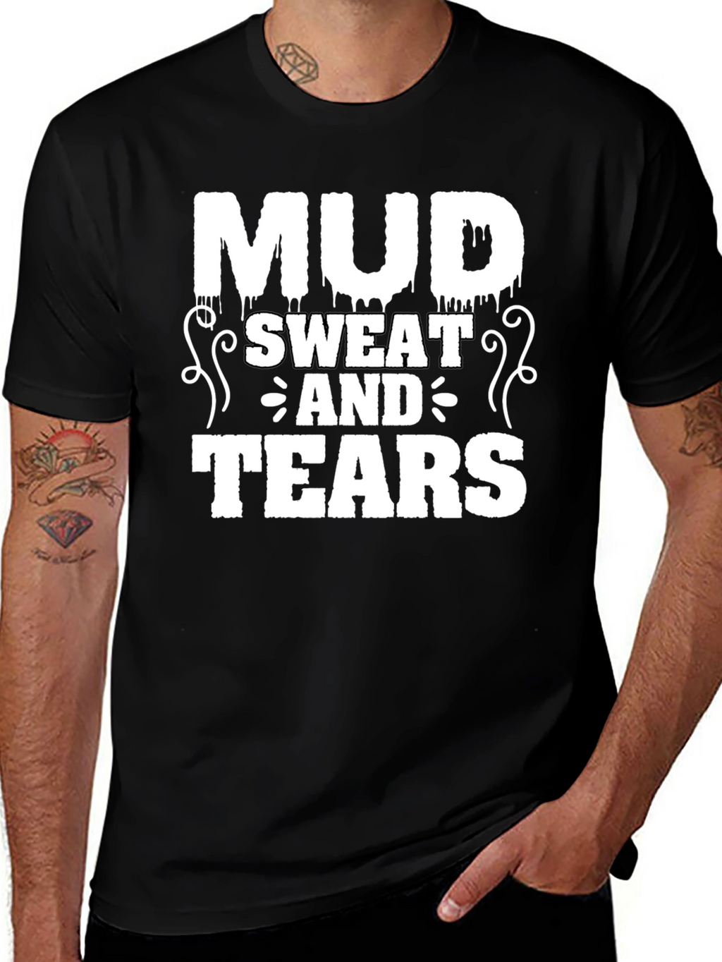 Mud Sweat and Tears Black Graphic T-Shirt