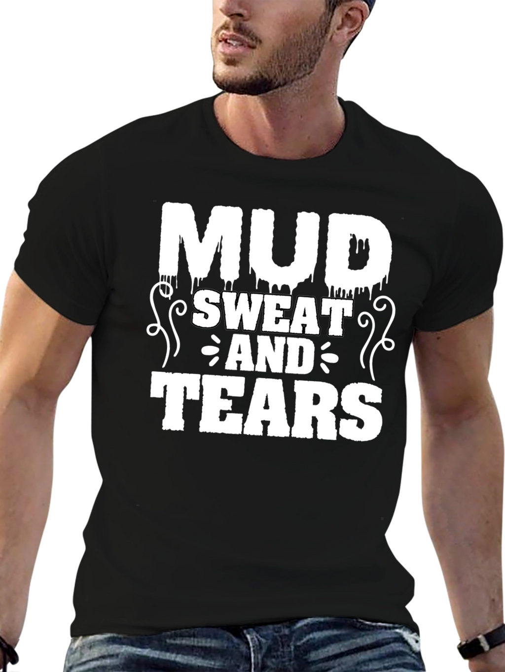 Mud Sweat and Tears Black Graphic T-Shirt