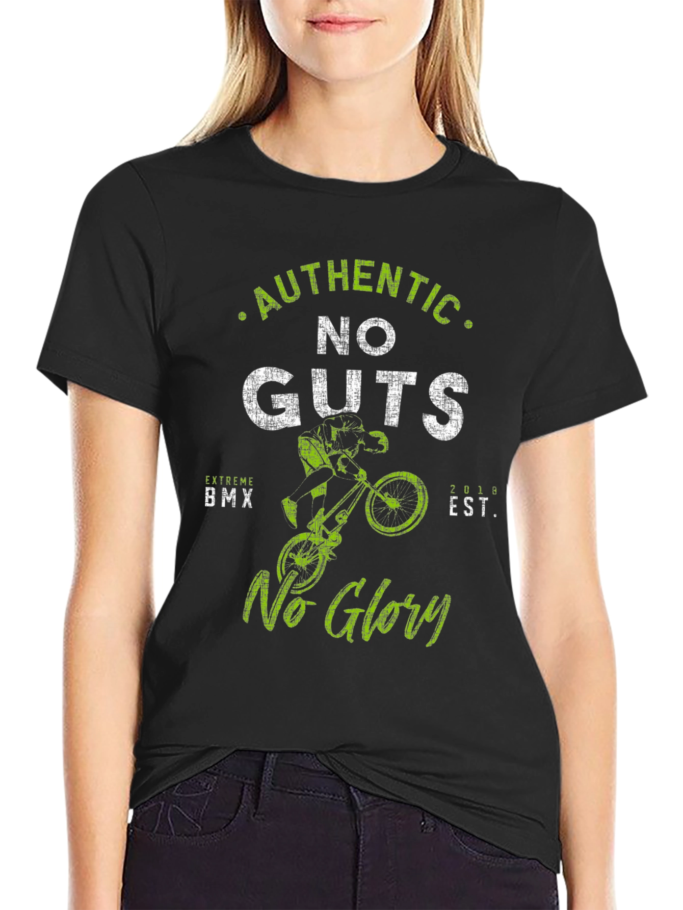 Authentic No Guts No Glory BMX Graphic Tee