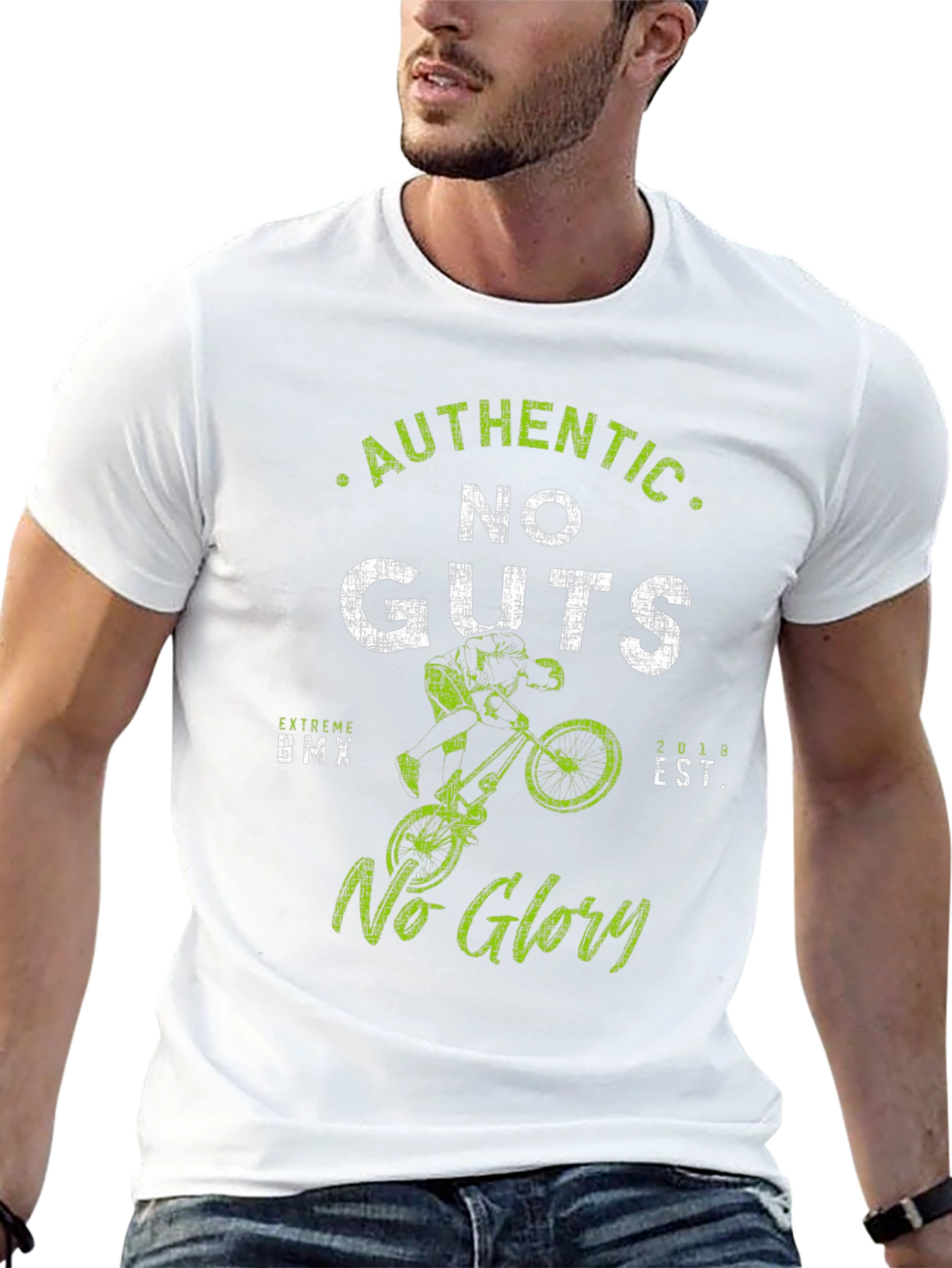 Authentic No Guts No Glory BMX Graphic Tee