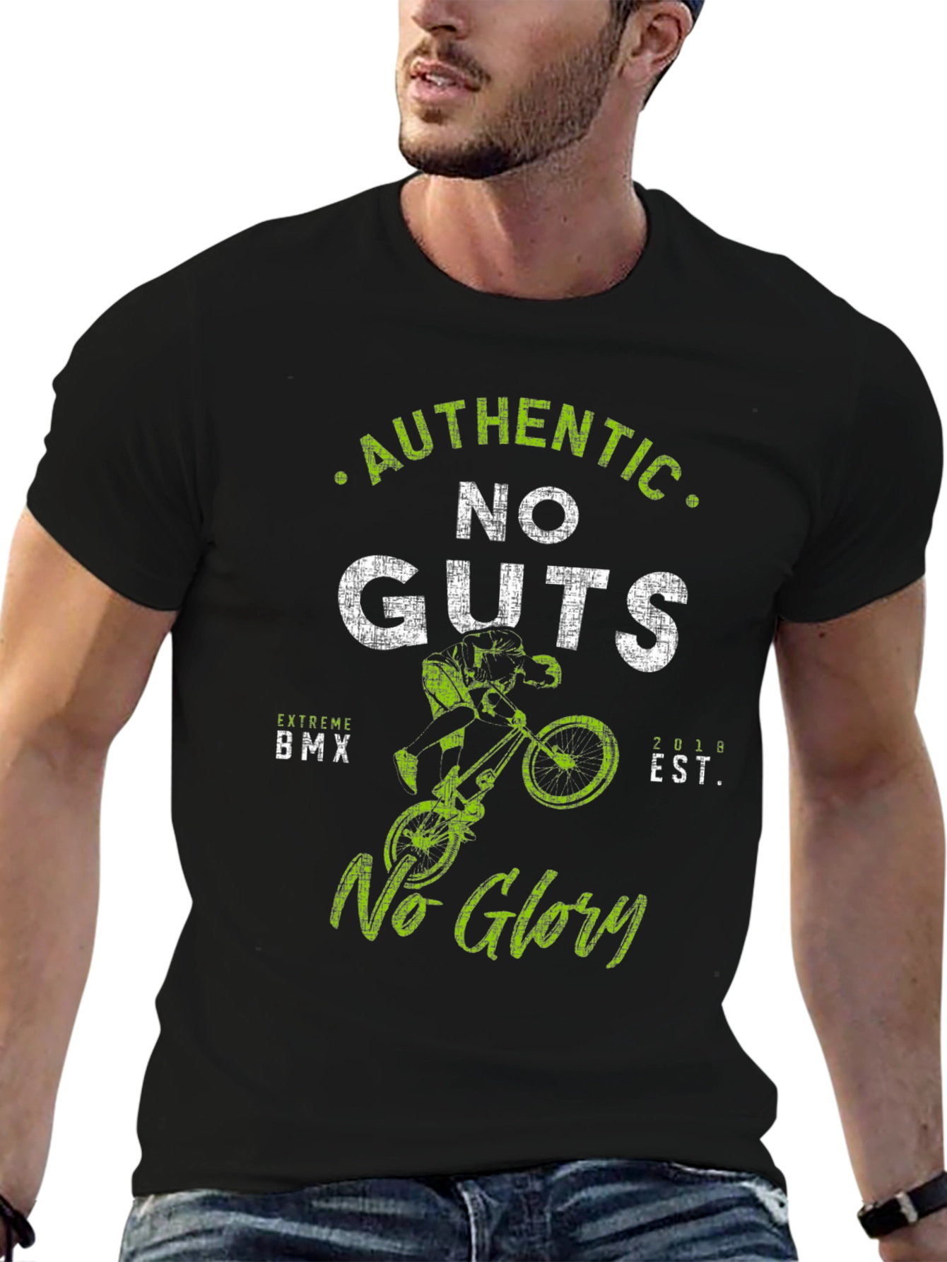 Authentic No Guts No Glory BMX Graphic Tee