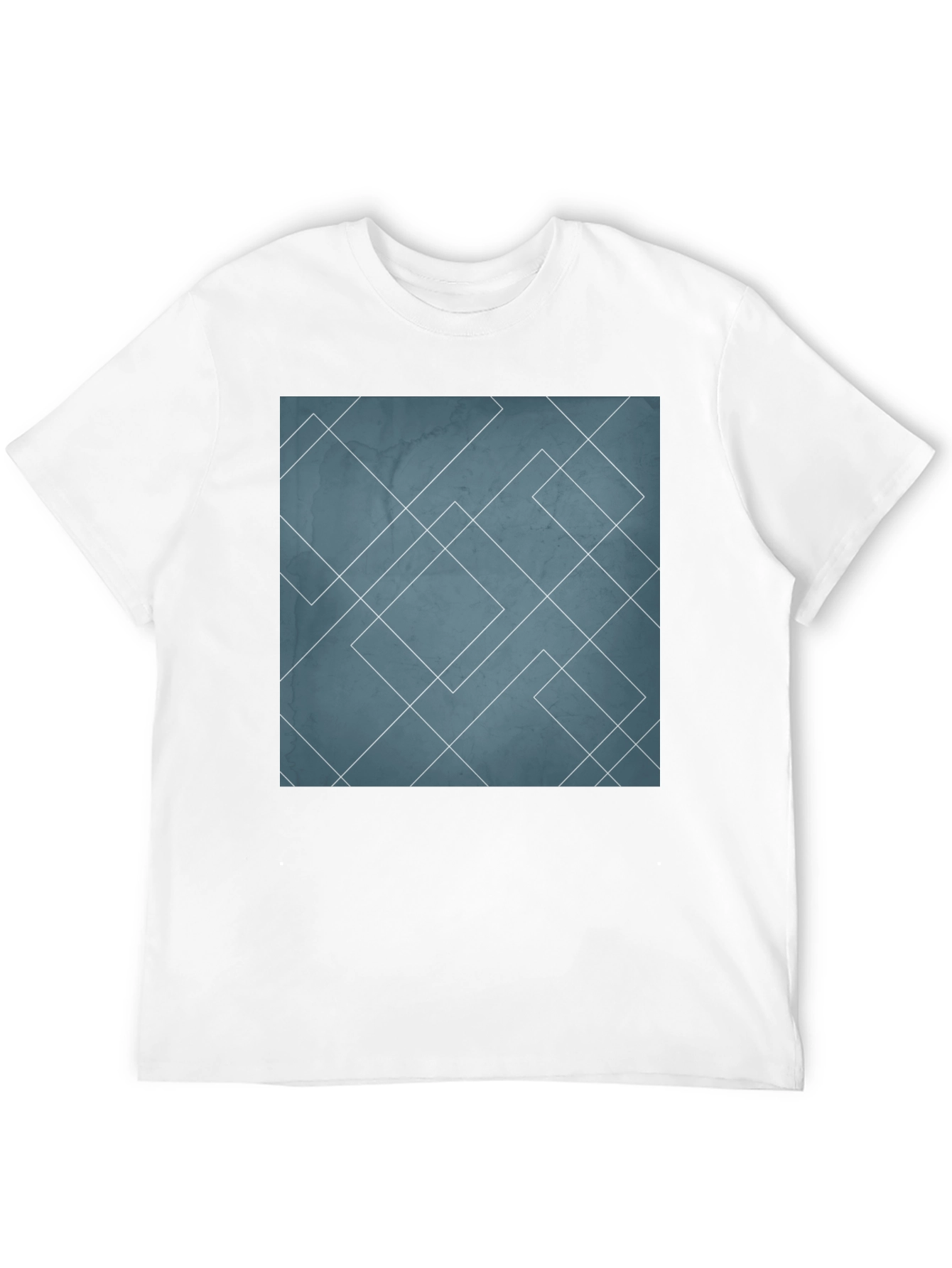Geometric Line Art Graphic Tee - Modern Style