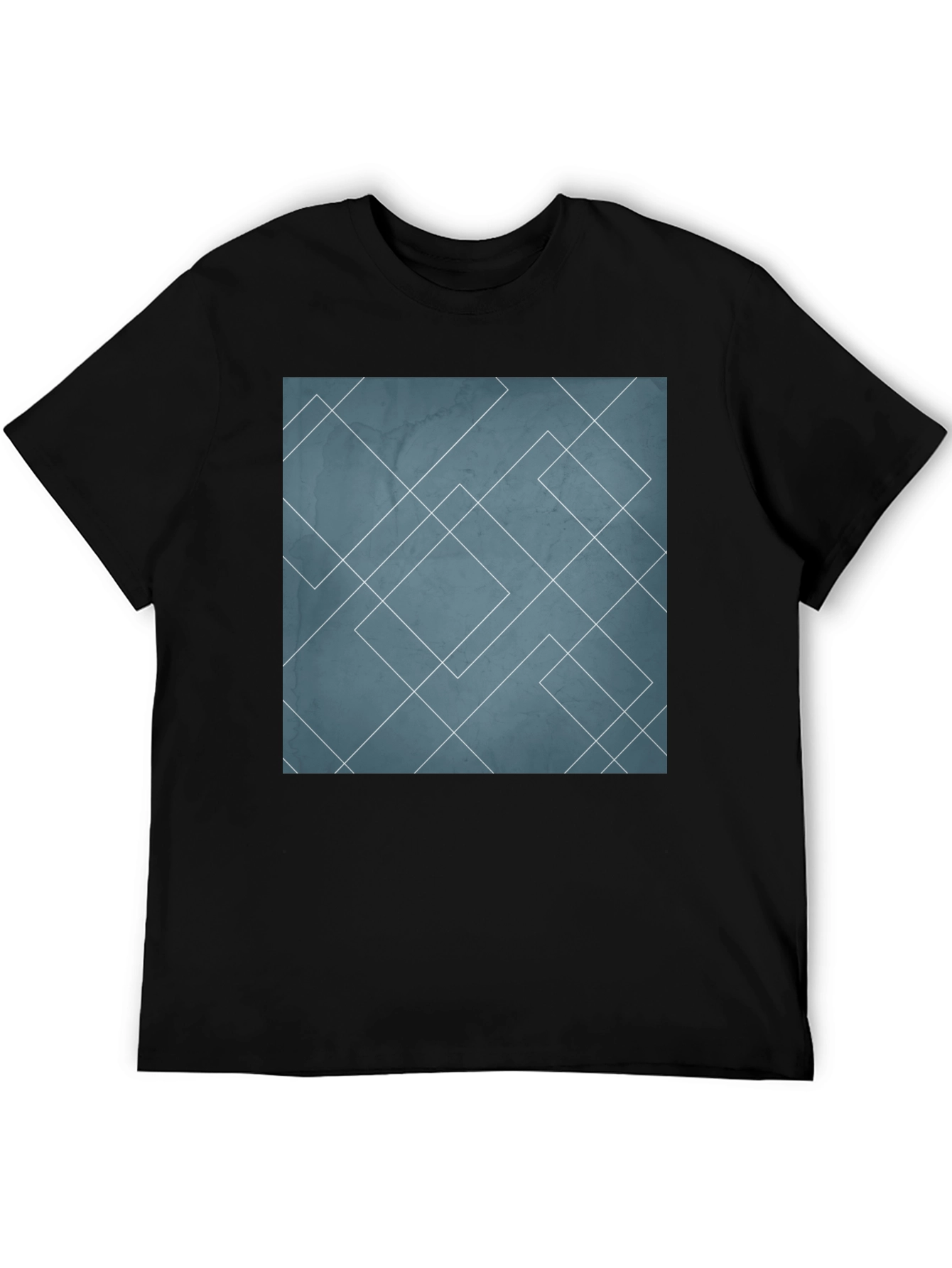 Geometric Line Art Graphic Tee - Modern Style