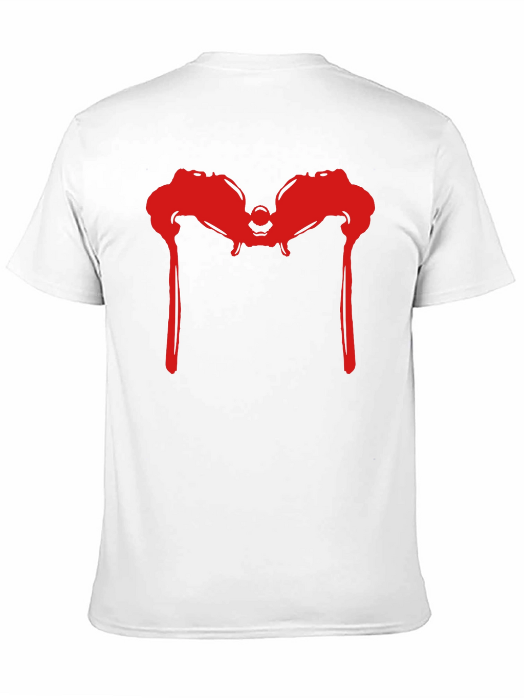 Red Dripping M Graphic Tee - Mens Black T-Shirt