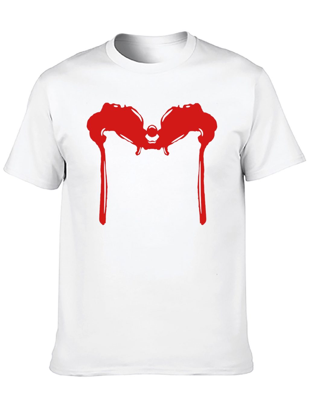 Red Dripping M Graphic Tee - Mens Black T-Shirt