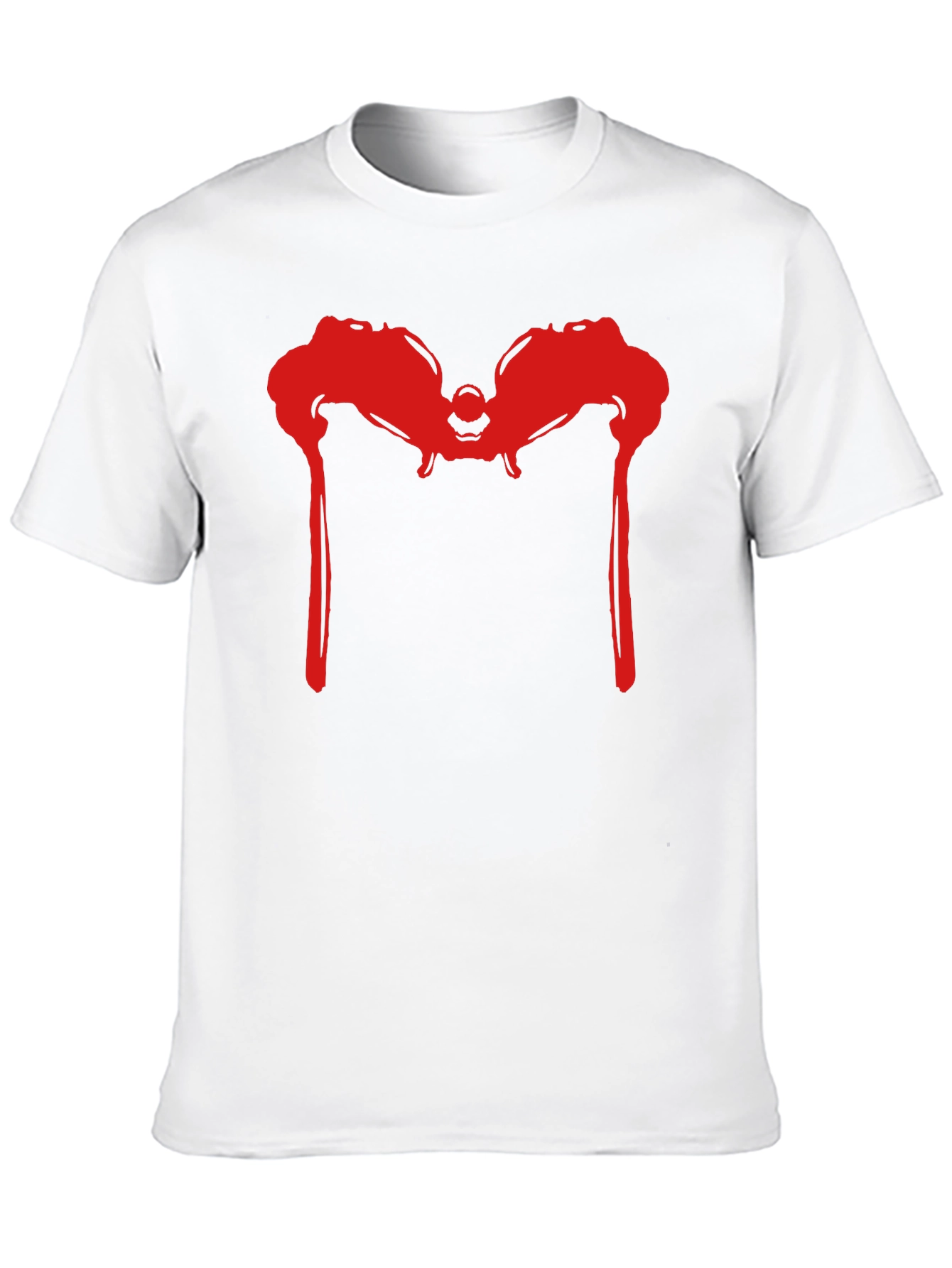 Red Dripping M Graphic Tee - Mens Black T-Shirt