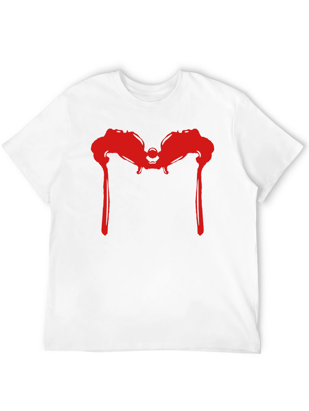 Red Dripping M Graphic Tee - Mens Black T-Shirt