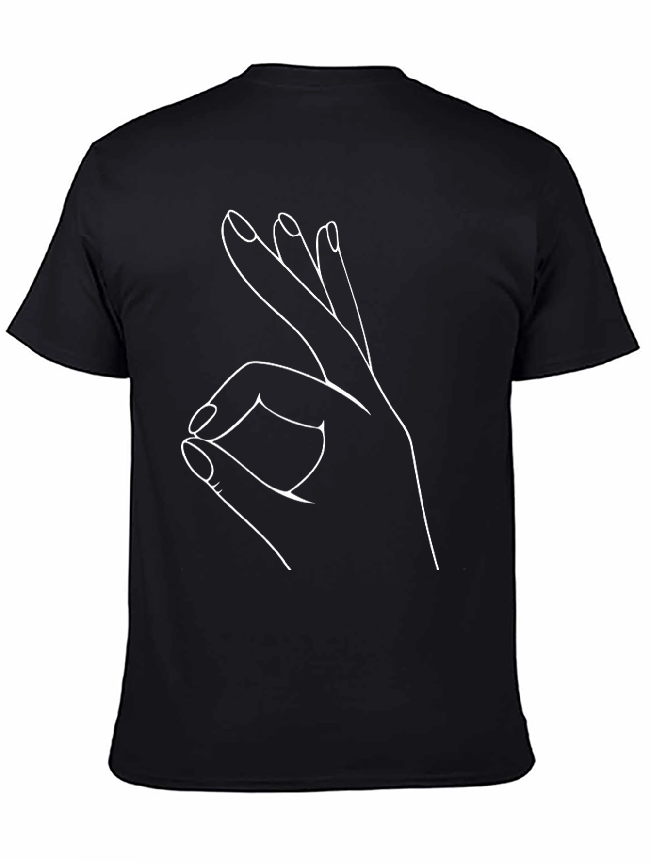 OK Hand Sign Graphic Tee - Trendy Casual Top