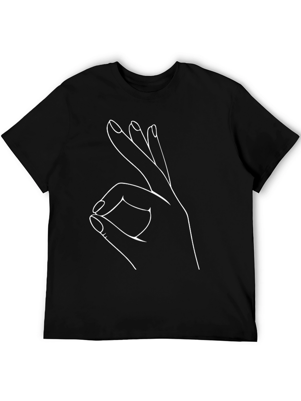 OK Hand Sign Graphic Tee - Trendy Casual Top
