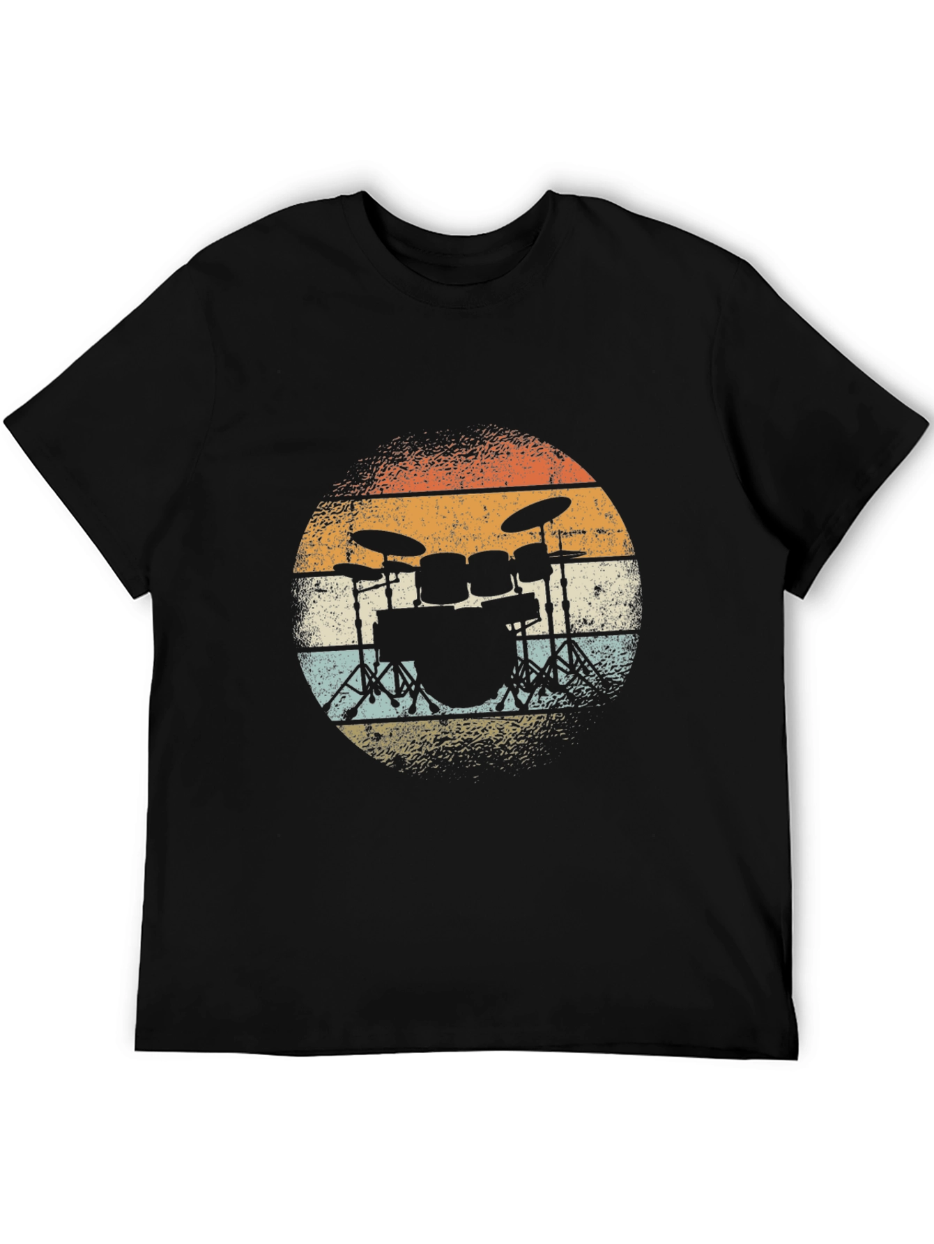 Vintage Drum Set T-Shirt - Retro Style
