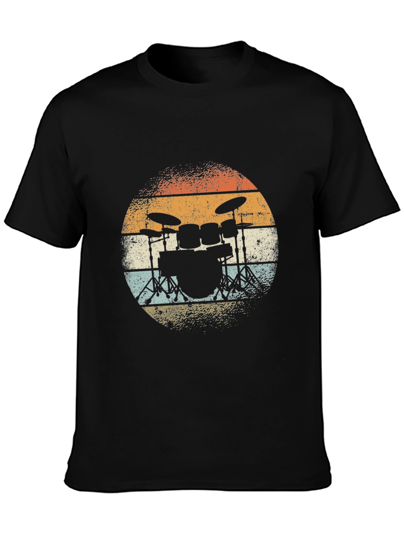 Vintage Drum Set T-Shirt - Retro Style