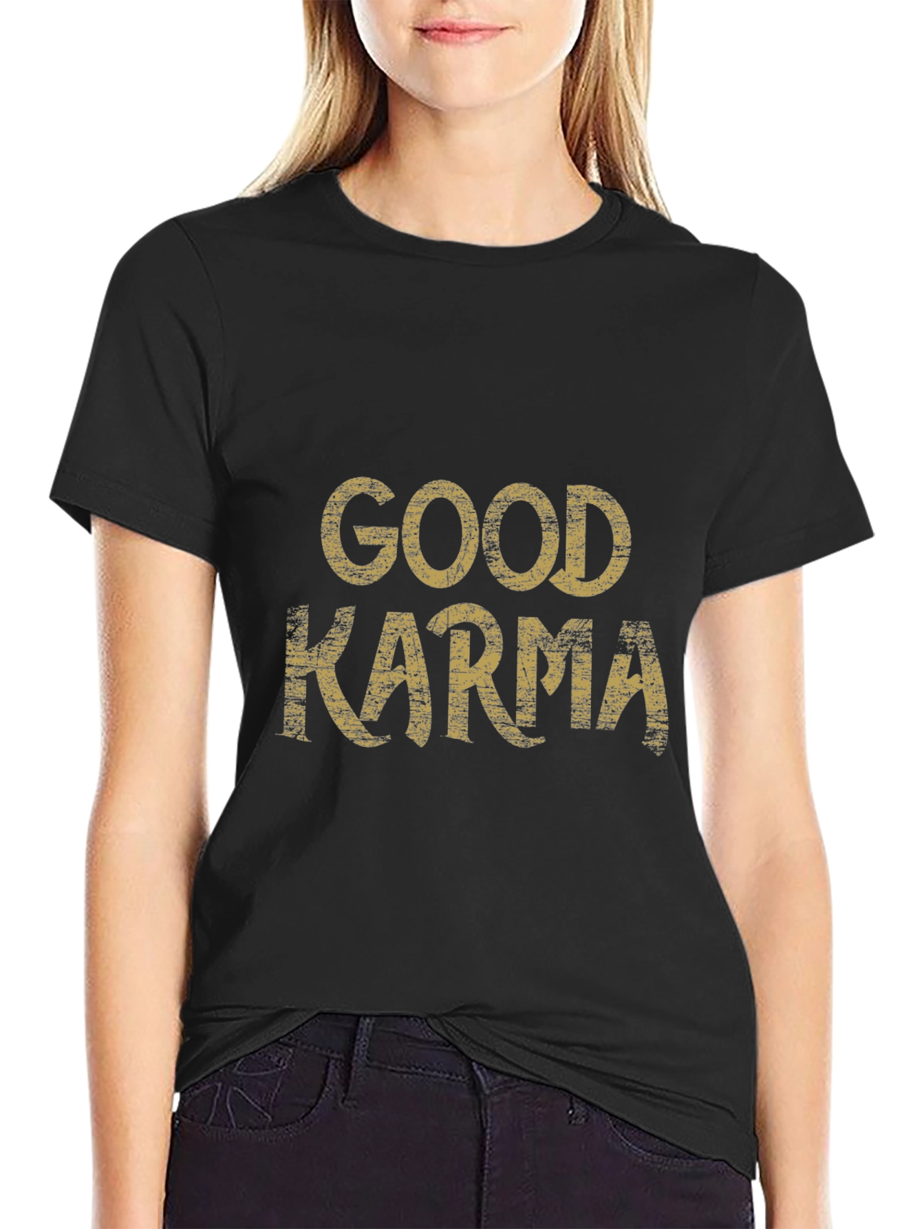 Good Karma Black Graphic Tee