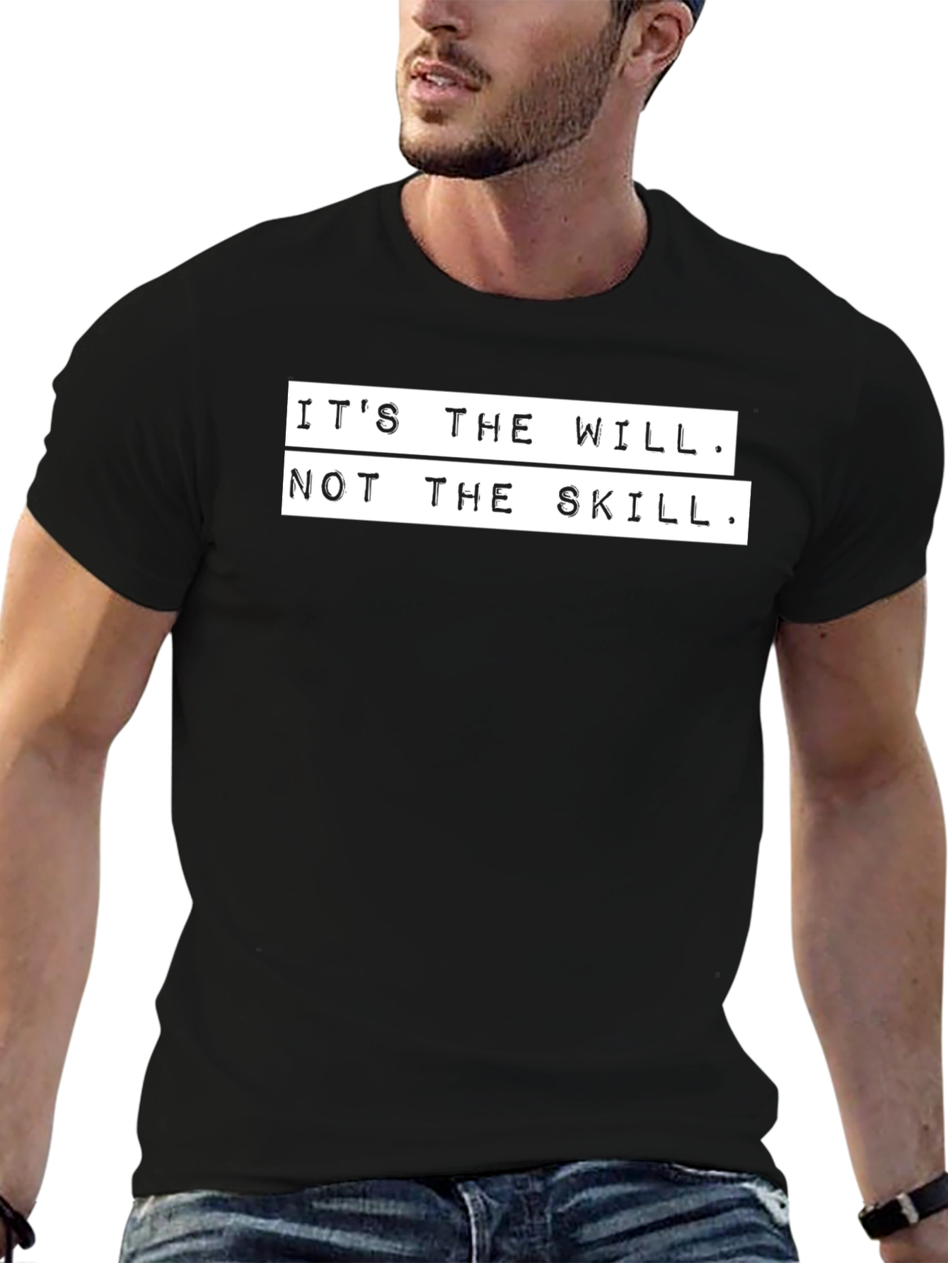 Motivational Graphic Tee - Will Over Skill