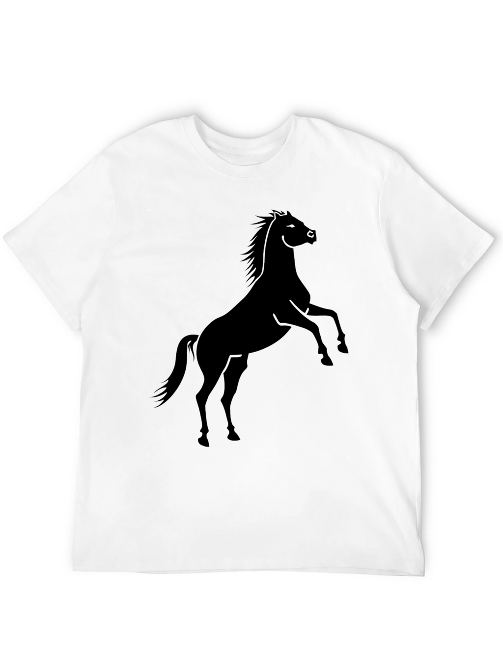 Black Horse Graphic Tee - Mens Casual T-Shirt