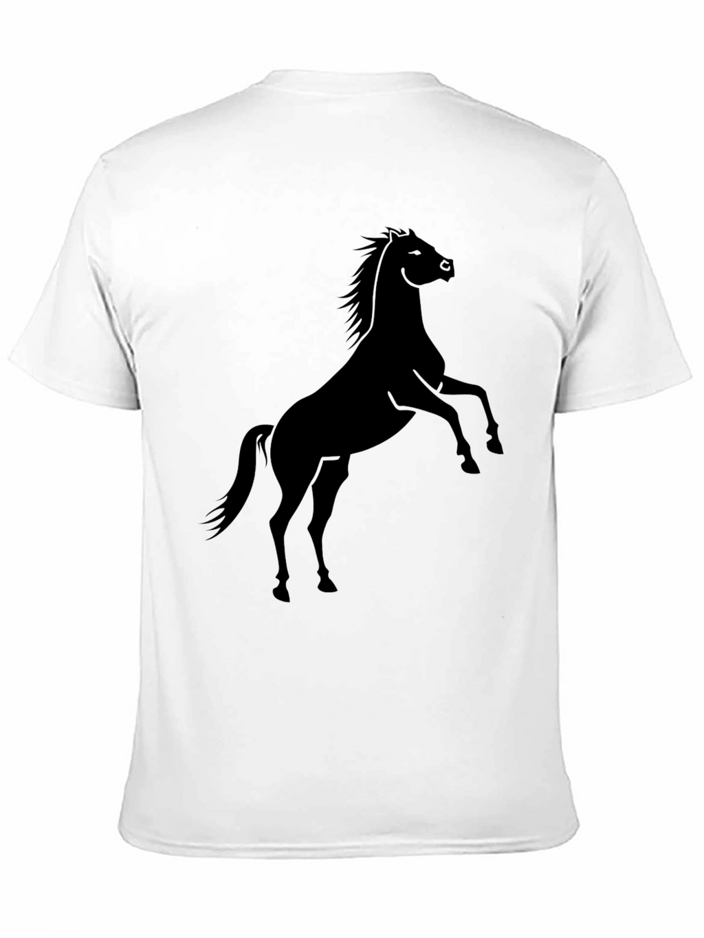 Black Horse Graphic Tee - Mens Casual T-Shirt