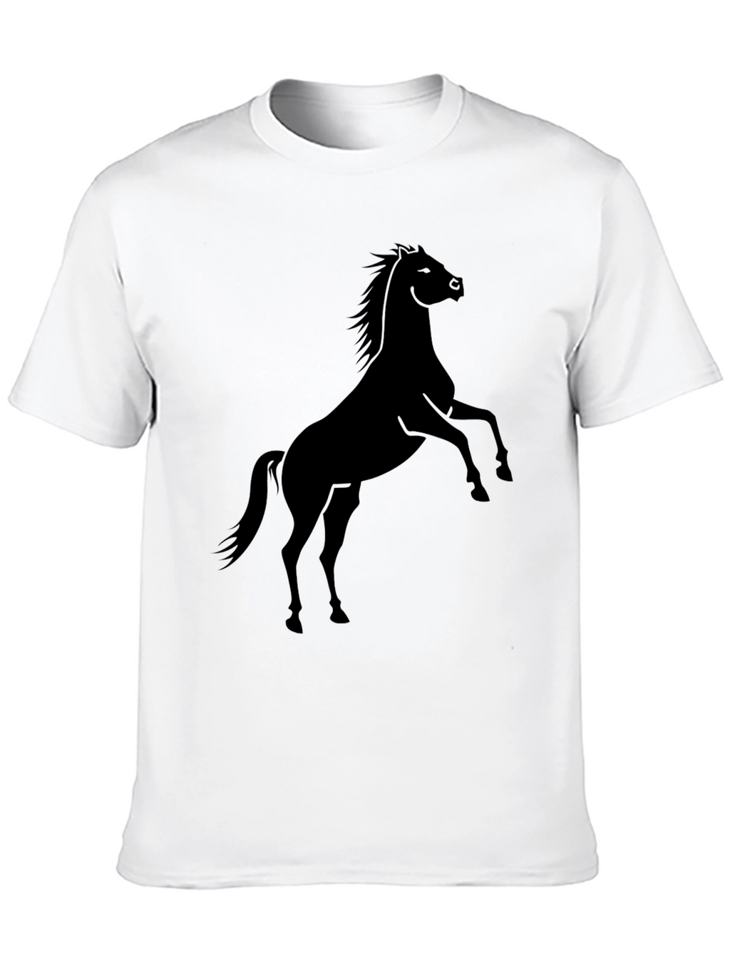 Black Horse Graphic Tee - Mens Casual T-Shirt