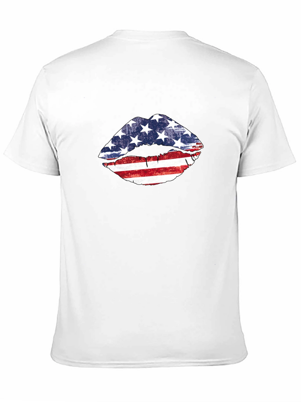 American Flag Lips Graphic T-Shirt