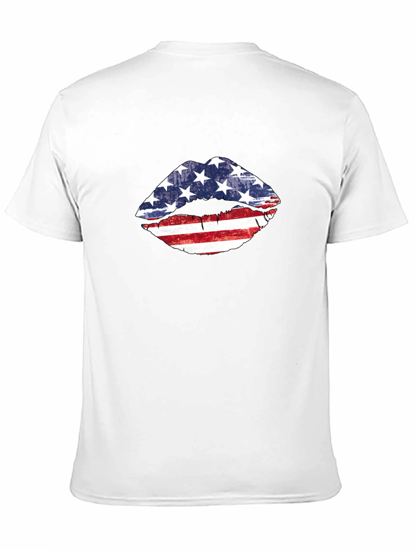 American Flag Lips Graphic T-Shirt