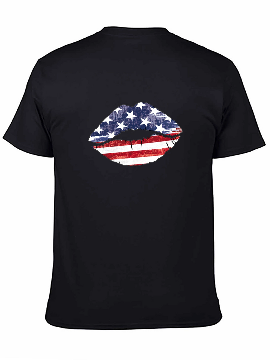 American Flag Lips Graphic T-Shirt