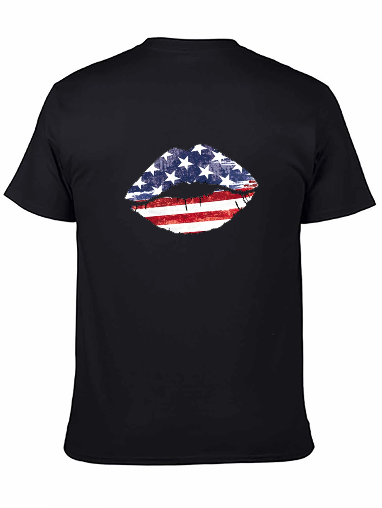 American Flag Lips Graphic T-Shirt