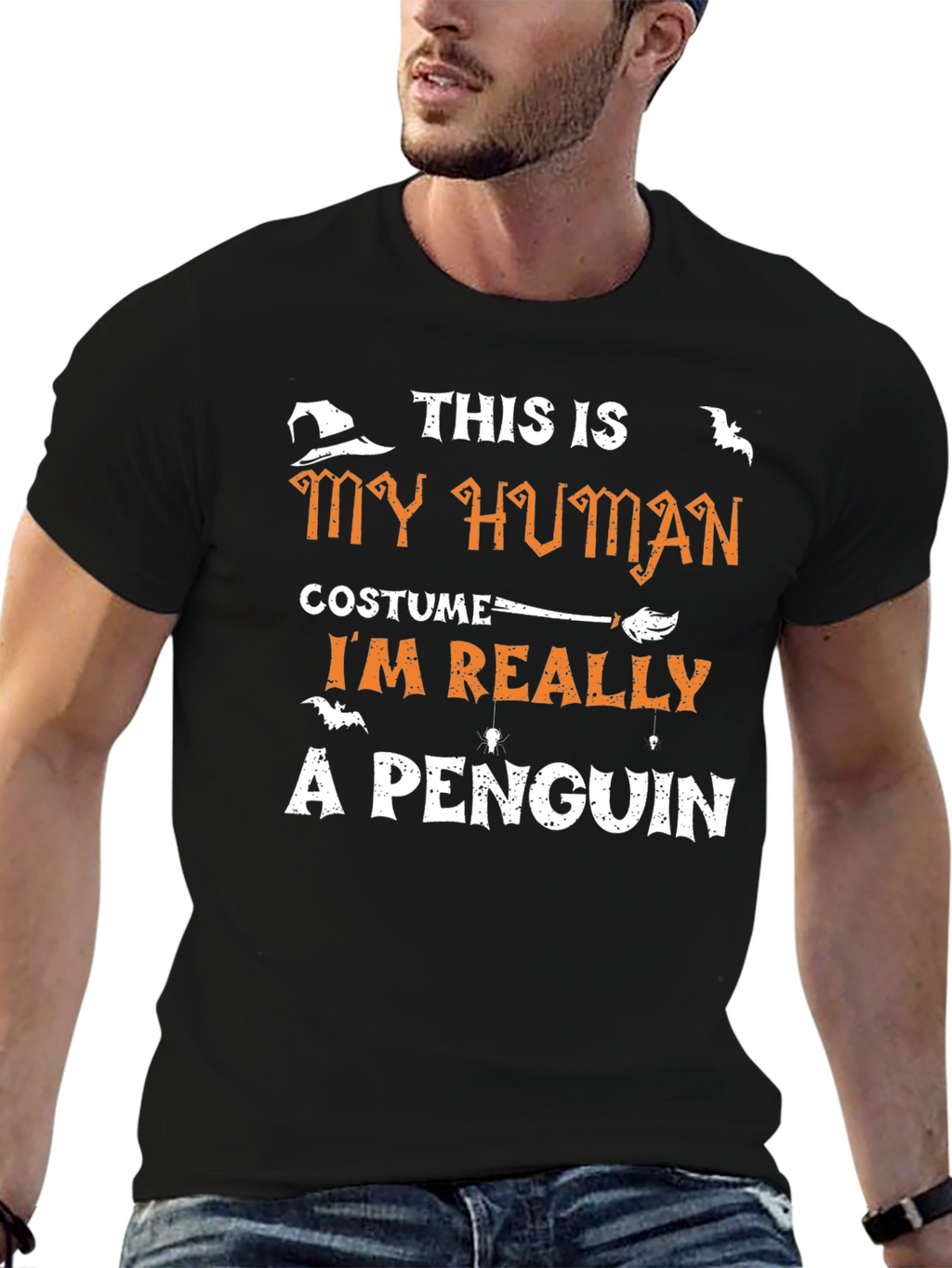 Human Costume Penguin Graphic T-Shirt