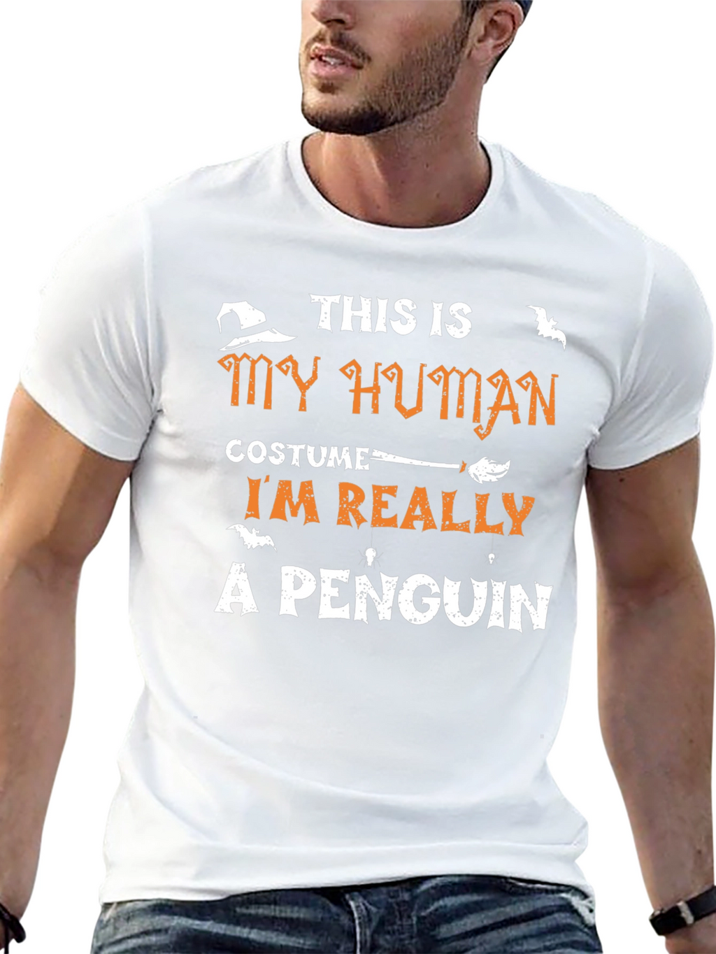 Human Costume Penguin Graphic T-Shirt