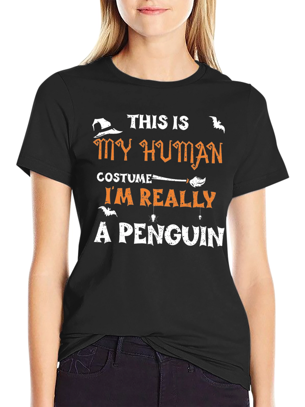 Human Costume Penguin Graphic T-Shirt
